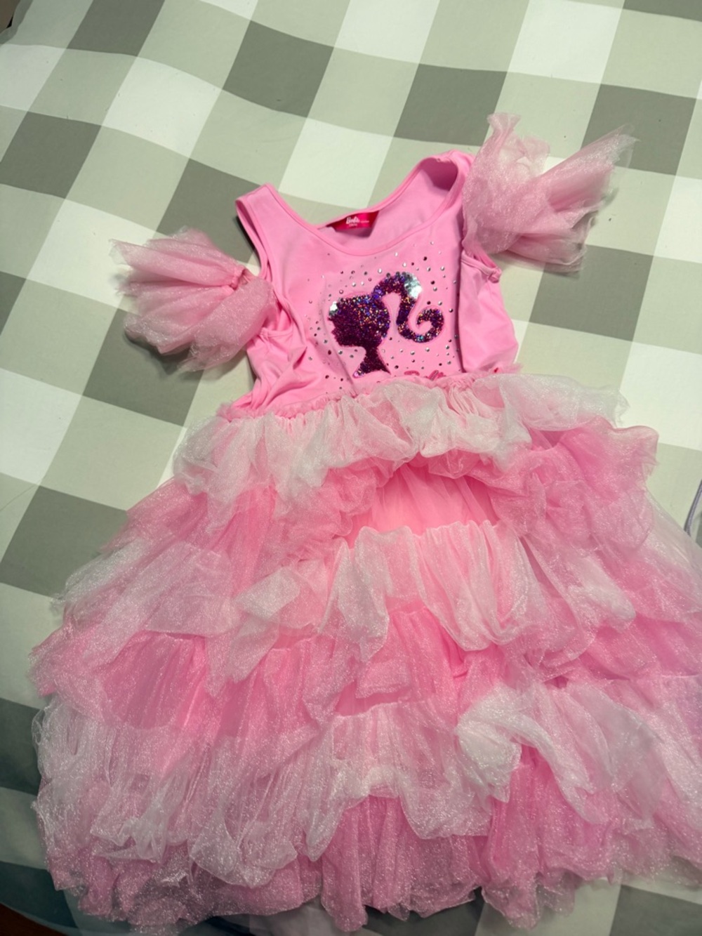Barbie Pink Layered Tulle Princess Dress